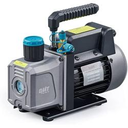 Orion Motor Tech 3.5cfm Vacuum Pump, 1 Stage HVAC Vacuum Pump for R12 R22 R134a R410a Systems, Small 1/4hp 38 Micron Vacuum Pump for Air Conditioner Servicing Resin Degassing and More, Oil Included
