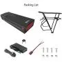 48V 20Ah Rear Mount E-Bike Lithium Ion Battery, Multiple Intelligent Security Protection, Bike Conversion Kit for 250-1000W Motors