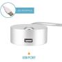 DC 12V Reading Light, Touch Control RV Interior Lights with USB Charging Port, 3W Warm White Flexible Gooseneck Lamp for Car, Van, Boat and Motorhome (Aluminum)