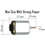 EUDAX 12 Pcs Rectangular DC Motor Mini Electric Motor 1.5-3V 24000RPM, Motor Mounting Bracket Holder for DIY Toys
