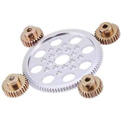 Vehicles-OCS 80T+28T Motor Gear Alloy Pinion Cogs Gear for Sakura CS S XIS D4 RC Car