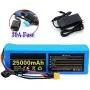 48V 25Ah E-Bike Lithium Ion Battery Pack, Rechargeable Replacement Battery, with 30A BMS Charger and Fuse, for 200W-1000W Motors