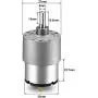 uxcell Mini 12V DC 107 RPM 8N.cm Gear Box Electric Motor