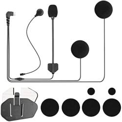 R1 Plus Microphone Speaker Clip FreedConn Accessories R1Plus/R1 Pro Motorcycle Camera Intercom Helmet Mount Headset Headphone Boom and Boomless Microphone Glue Base Sticker Clip Set
