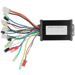 24V-48V/48V-64V 350W 6 Tube Sinusoid Mute Full Intelligent Brushless Motor Controller for Electric Bicycle Scooter E-Bike Parts (Color : 24V-48V)