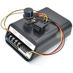 ICQUANZX DC Brush Motor Speed Controller DC10-55V Forward Reverse with Digital Display&Fan Inside 40A-60A