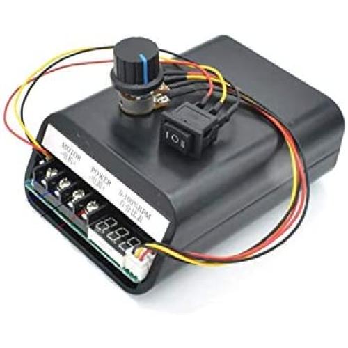 ICQUANZX DC Brush Motor Speed Controller DC10-55V Forward Reverse with Digital Display&Fan Inside 40A-60A