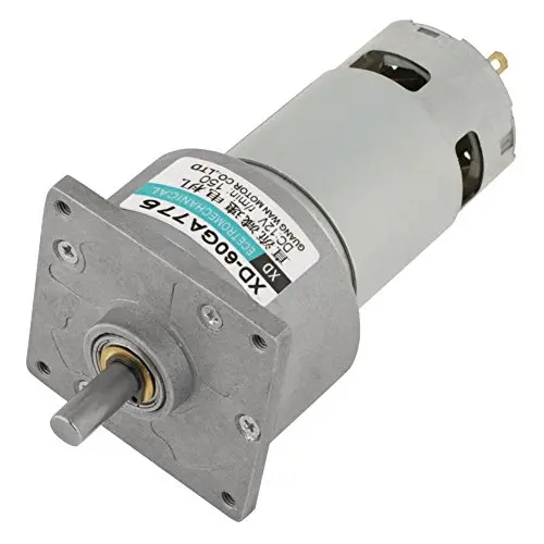 Moteur DC Mini 35W 12V/24V Réglable avec Engrenages Métal, Couple Important, Vitesse Ajustable (12V 150 tr/min) - Sens Unique Moteur DC Mini 35W 12V/24V Réglable avec Engrenages Métal, Couple Important, Vitesse Ajustable (12V 150 tr/min) - Sens Unique
