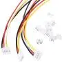20 Sets Jst 2.0 Ph 4 Pin Connector Plug, Include 10 Sets Mini 4 Pin Jst Ph2.0 Connector Plug Female with 150mm Cable Wire & 10 Piece Male Micro Jst Ph2.0mm 4Pin Connector Plug