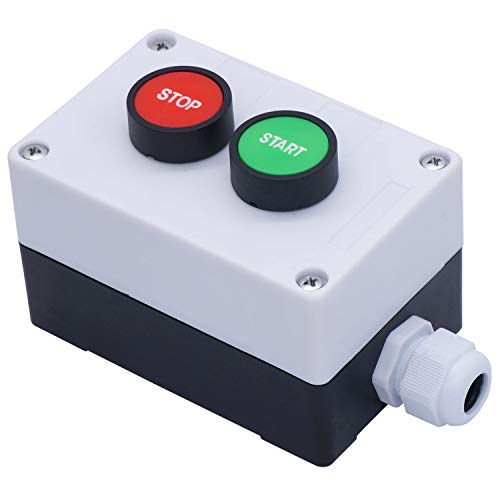 Taiss Momentary Push Button Switch Station Box Start/Stop Red Green Sign NO NC Pushbutton Switches Station AC 660V 10A HB2-Start/Stop-Box