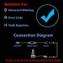 H4/9003 Canbus Decoder Conversion Kit, LED Conversion Kit Headlight Canbus Error Free Anti Flickering Resistor Decoder Warning Canceller for Headlight/Fog-light - Plug-N-Play, 2-Pack