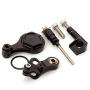 FXCNC Motorcycle CNC Steering Damper Stabilizer Buffer Control Bar With Mounting Bracket Kit Full Set Compatible with YZF R6 (not Race) 2006-2020, YZF R1 2006-2016