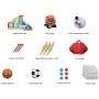 BANZAI Inflatable Arcade Splash Water Park - Slide, Splash & Have a Blast! - SkeeBall Toss, Soccer & Basketball