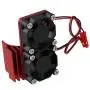 Mxfans N10108 Red Aluminum Alloy Plastic Motor heatsink with 2 Fans for RC 1:10 Car 540 550 Motor Heat Sink