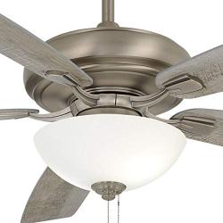 Minka-Aire F552L-BNK Watt 60 Inch LED Energy Star Rated Ceiling Fan with DC Motor and 4 Speed Pull Chain in Burnished Nickel Finish