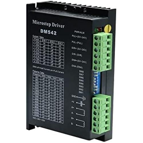 DM542 3D Printer CNC Microstep Driver Stepper Motor Controller 2-Phase Digital Stepper Motor Driver 20-50V DC Max 4.2A for Nema 17, Nema 23 Stepper Motor