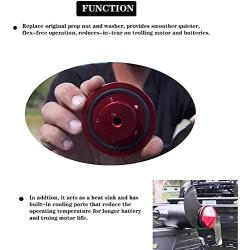 Eliminator Prop Nut #GFEL-MK-BK-DP Boat Motor Replace for T-H Marine Compatible with MinnKota 80, 101 and 112 Trolling Motor (red)