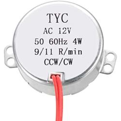 uxcell Metal Gear Synchronous Synchron Motor AC 12V 9-11RPM 50-60Hz CCW/CW 4W for Microwave Oven