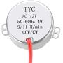 uxcell Metal Gear Synchronous Synchron Motor AC 12V 9-11RPM 50-60Hz CCW/CW 4W for Microwave Oven