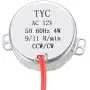 uxcell Metal Gear Synchronous Synchron Motor AC 12V 9-11RPM 50-60Hz CCW/CW 4W for Microwave Oven