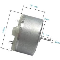 RF-500TB-18280 Mini Electric DC Motor 1.5V-5V 2700RPM DC Motor 32mm Diameter Motor, Pack of 1