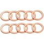 M12 Copper Oil Drain Plug Crush Washer Gasket Fits for BMW, M12 x 17 x 1.5, 10 Pack