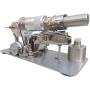 Teerwere Stirling Engine Motor DIY Metal Single Cylinder Stirling Engine Model Power Generator Micro External Combustion Engine Stem Model (Color : Silver, Size : One Size)