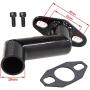 JRL 32mm-40mm Black Offset Intake Manifold and Gasket For 49cc 66cc 80cc Motorized Bike Motorised Bicycle (Black)