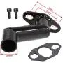 JRL 32mm-40mm Black Offset Intake Manifold and Gasket For 49cc 66cc 80cc Motorized Bike Motorised Bicycle (Black) JRL 32mm-40mm Black Offset Intake Manifold and Gasket For 49cc 66cc 80cc Motorized Bike Motorised Bicycle (Black)