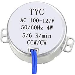 uxcell Electric Synchronous Synchron Motor - Turntable Motor 100-127 VAC 50-60Hz CCW/CW 4W 5-6RPM