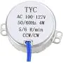 Moteur Synchrone Électrique pour Platine Vinyle - Moteur 100-127 VAC 50-60Hz CCW/CW 4W 5-6RPM