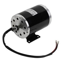 Alfa Wheels Electric Motor 48 Volt DC 1000 Watt with Base for Scooter Bike Go-Kart Mini Bikes Model Numbers MY1020 ZY1020G Reversible with 11 Teeth Sprocket #25 Chain 6.35 Pitch