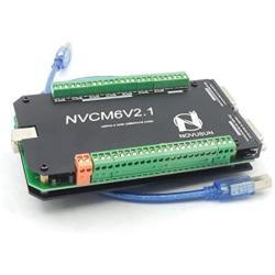 6 Axis 125KHz NVCM USB Mach3 Stepper Motor Motion Control Card Breakout Board USB interface CNC Controller Board 12-32VDC for Servo Motor