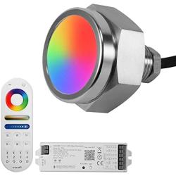 HUSUKU RS2 RGB Underwater Drain Plug Light 12LED for Boat & R1 2.4G RF Remote Control & S1 Wireless Controller
