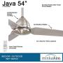 Minka-Aire F753-BNW, Java Brushed Nickel Wet 54