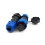 SD13 2pin Waterproof Power Connector, φ13mm 10A 380V High Voltage 1865mm Male Female Circular Power LED Connector Plug(Female)-Socket(Male) (2pin, Direct Plug x 3set)