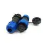 SD13 2pin Waterproof Power Connector, φ13mm 10A 380V High Voltage 1865mm Male Female Circular Power LED Connector Plug(Female)-Socket(Male) (2pin, Direct Plug x 3set)