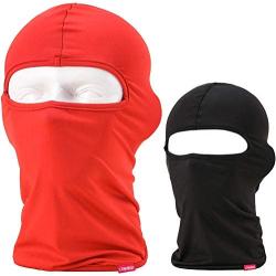 Balaclava Face Mask, 2 Pack Lightweight Motorcycle Black Warmer Ski Mask for Men Bandana