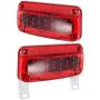 Partsam Led RV Camper Tail Light Kit, 14xAmber/Red 2x4 Oblong Led Marker Lights 6 Diodes + Red Surface Mount Lights Stop/Turn/Tail with License Light for RV Trailer Camper, 5th Wheel Motorhome