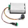 DC 6-60V 30A PWM DC Motor Speed Controller Speed Adjustable Stepless Governor Regulator Start Stop Switch for CNC Machine Tool Textile Printing