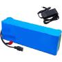 Wnicek 48V 10AH 13S 3P E-Bike Battery 10000mAh Customizable Electric Bike Lithium-ion Battery Pack with 2A Charger/T Plug/ 20A BMS Suitable for 500W 350W 250W 200W Motor