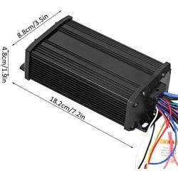Alomejor 600W Electric Brushless Controller Motor Sinusoid Mute Brushless Speed Governing Motor Controller for Electric Bicycle Scooter