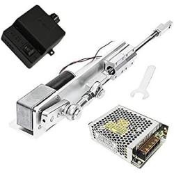BEMONOC DIY Design DC 24V 200 Rpm Linear Actuator Reciprocating Motor Stroke 70mm Adjustable+Switching Power Supply 110V-240V+PWM Speed Controller Kits