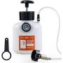 Orion Motor Tech Brake Pressure Bleeder, European Brake Bleeder with Hand Pump, 2.5L Pressure Brake Bleeder with Hose and European Adapter, Manual Brake Fluid Pressure Bleeder
