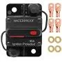 Calvert win 50 Amp Circuit Breaker with Manual Reset for Car Marine Trolling Motors Boat ATV Manual Power Protect for Audio System Fuse, 12V-48VDC, Waterproof (50A)