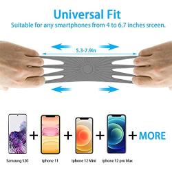 Bike & Motorcycle Phone Mount, 360°Rotation Silicone Bicycle Phone Holder, Universal Motorcycle Handlebar Mount Compatible with iPhone 12/Pro/mini/11/Xs/Max/Xr/X/8/Plus, 4.0~6.7 Cellphones (Gray)
