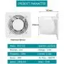 HG POWER 6 Inch Exhaust Fan, 308CFM Through Wall Fan Bathroom Extractor Ventilation Fan Blower Ceiling and Wall Mount for Attic Garage Kitchen Bathroom Windows Fan