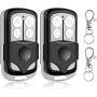 Datonten Garage Door Opener Remote,Replacement for Liftmaster Chamberlain Craftsman 373lm 973lm 893lm 81lm 893max,Universal,Keychain,Openers with Green Orange Red Purple Yellow Learn Button,2 Pack