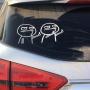 ESH7 Cartoon Funny Middle Finger Vinyl Car Sticker Motorcycle Luggage Decal Windows Sticker Skateboard Stickers for Laptop Stickers for Women Men Kid Boys Girls Single Hand refers to White car use