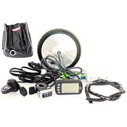 L-faster 6.5 Inch Brushless Hub Motor Kit 24V36V 150W E-Scooter Motor Wheel Kit with LCD Display Thumb Throttle EBS Brake 170MM Motor Wheel